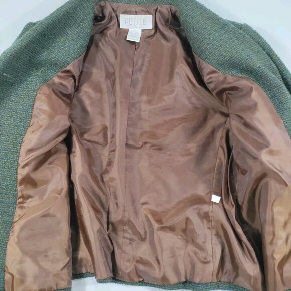 Petite Sophisticate Suit Wool Blend Blazer & Skirt Sexy Librarian Teacher Sz 8 - Picture 7 of 16